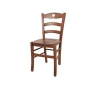 Chaise Cuore pour la Cuisine, Bar et la Salle à Manger - Tommychairs - Bois Couleur Noix Clair