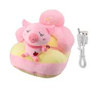 Chaise d’apprentissage à la position assise pour bébé, siège de soutien au sol pour tout-petits, rembourré et mignon, en forme d’animal de dessin animé, avec angle réglable et (Cochon rosé)