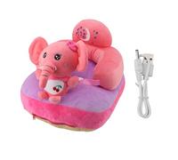 Chaise d’apprentissage à la position assise pour bébé, siège de soutien au sol pour tout-petits, rembourré et mignon, en forme d’animal de dessin animé, avec angle réglable et (Éléphant veau)