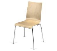 Chaise d'accueil en bois FIMO - empilable | ACT'