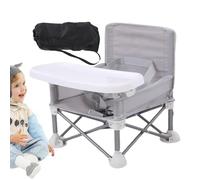 Chaise d'alimentation pliable pour bébé | Siège rehausseur de voyage portable | Siège rehausseur avec plateau amovible pour salle à manger, camping, plage | Facile à transporter, réglable, chaise