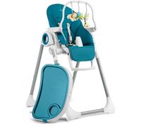 Chaise d'allaitement avec table, fauteuil inclinable Belo bleu foncé + bandeau avec jouets