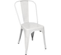 Chaise d'appoint Bolero Bistro en acier, blanche (4 pièces)