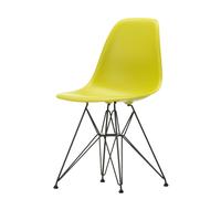Chaise d'appoint Eames en plastique DSR, couleur moutarde, structure noire, Vitra OFFRE SPECIALE - 4055737262425