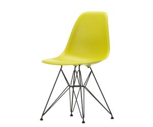 Chaise d'appoint Eames en plastique DSR, couleur moutarde, structure noire, Vitra OFFRE SPECIALE - 4055737262425