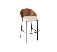 Chaise de Bar Design "Lone" 97cm Marron & Beige