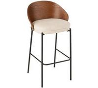 Chaise de Bar Design Lone 97cm Marron & Beige