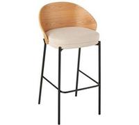 Chaise de Bar Design Lone 97cm Naturel & Beige