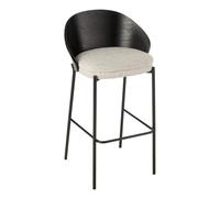 Chaise de Bar Design Lone 97cm Noir & Gris