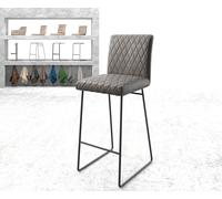 Chaise-de-bar Earnest-Flex piqué en diamant Vintage anthracite cadre de patins métal