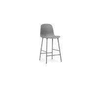 Chaise de bar en acier et plastique gris 65cm Form