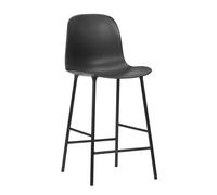 Chaise de bar Form structure acier 65cm lacquered steel base