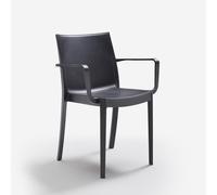 Chaise de bar-jardin empilable avec accoudoirs Victoria BICA