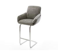 Chaise-de-bar Luan-Flex Bou oux Boue Pied cantilever acier inoxydable Argent
