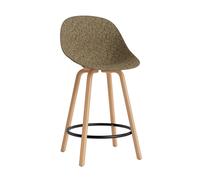 Normann Copenhagen Chaise de bar Mat Bar Chair 65 cm Seaweed-hêtre-acier noir