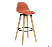Chaise de bar ""Maxon"" en hêtre & métal H92,5cm rose terracotta - Atmosphera Créateur d'intérieur