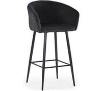 Chaise de bar menzzo interieur non pliable H. 106 cm en metal noir Noir G