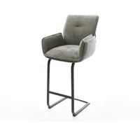 Chaise-de-bar Nela-Flex Bou oux Boue Pied cantilever plat noir Noir