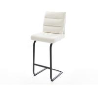 Chaise-de-bar Pela-Flex Bou oux Beige Pied cantilever plat noir Noir