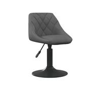 vidaXL Chaise de salle à manger pivotante Hauteur réglable Velours gris foncé