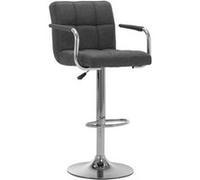 Chaise de bar vidaxl interieur non pliable H. 92 cm en plastique gris Gris G