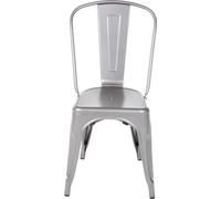 Chaise de bistro Bolero en acier gris (lot de 4)