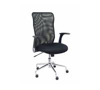 Piqueras y Crespo – Fauteuil de bureau MINAYA – Dossier maille noir, base chromée, assise 3D