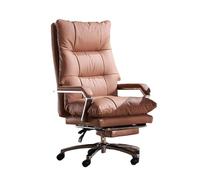 Chaise de bureau à dossier haut avec siège large pour les utilisateurs lourds, chaise mignonne en cuir avec pivot à 360 degrés et roues lourdes