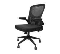 Chaise de bureau, accoudoirs rabattables, revêtement en maille respirante, réglable en hauteur, chaise ergonomique avec support lombaire et coussin de siège de grande taille, adaptée à la fois au