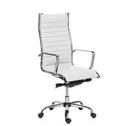 Chaise de bureau Andrea simili cuir - Blanc