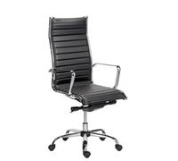 Chaise de bureau Andrea simili cuir - Noir