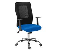Chaise de bureau assise tissu dossier maille Net Mesh bleu