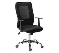 Chaise de bureau assise tissu dossier maille Net Mesh noir