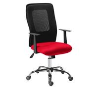 Chaise de bureau assise tissu dossier maille Net Mesh rouge