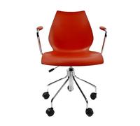 Kartell - Fauteuil à roulettes Rouge