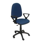 Chaise de bureau AYNA - accoudoirs fixes - Bleu foncé