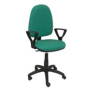 Chaise de bureau AYNA - accoudoirs fixes - Vert émeraude