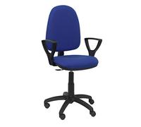 Chaise de bureau AYNA - accoudoirs fixes - Bleu