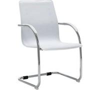 vidaXL Chaise de bureau cantilever Blanc