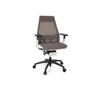 GENIDIA SMART WHITE | tissu maille - Siège de bureau de qualité professionnelle Gris / Blanc
