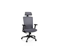 Chaise de bureau / Chaise pivotante CAPTIVO Tissu maille Gris