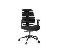 Chaise de bureau / Chaise pivotante ERGO LINE II tissu noir hjh OFFICE Noir G