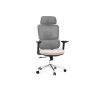 Ergomy Pro | Tissu maille/ Tissu - Siège de bureau de qualité professionnelle Gris / Beige