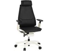GENIDIA PRO WHITE cuir - Siège de bureau haut de gamme Noir