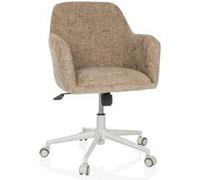 hjh Living Chaise de bureau SOLAO HOME pivotante basculante rembourrée textile bouclette Beige