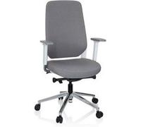 Chaise de bureau / chaise pivotante T4 WHITE tissu gris hjh OFFICE Gris G