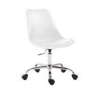 Chaise de bureau - CLP - Toulouse - Coque en plastique - Blanc