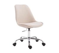Chaise de bureau - CLP - Toulouse - Tissu - Beige - A roulettes
