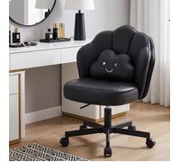 Chaise de bureau - COMHOMA - Chaise Pétale de Bureau - Dossier double couche - Coussin lombaire Nuage - Similicuir PU