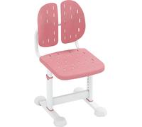 Chaise de bureau COSTWAY pour enfants, hauteur réglable de 29,5 à 37,5 cm, chaise de bureau pour enfants avec dossier, chaise de bureau, chaise pour enfants à partir de 3 ans, rose
